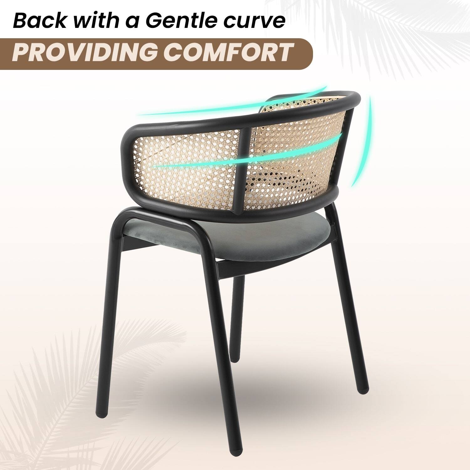 Back with a Gentle curve  
PROVIDING COMFORT