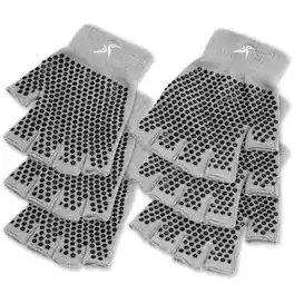 ProsourceFit - Grippy Yoga Gloves, Pack of 3 - Gray