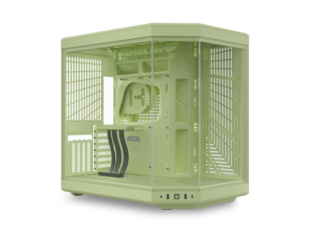 HYTE - CS-HYTE-Y70-MM Matcha Milk ATX Case (ABS/Steel/Glass Dual Chamber) - Matcha Milk