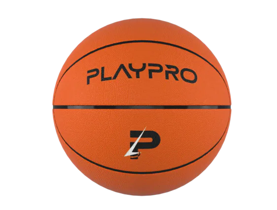 Front. PlayProCo - Premium Rubber Basketball for Kids and Adults - Orange.
