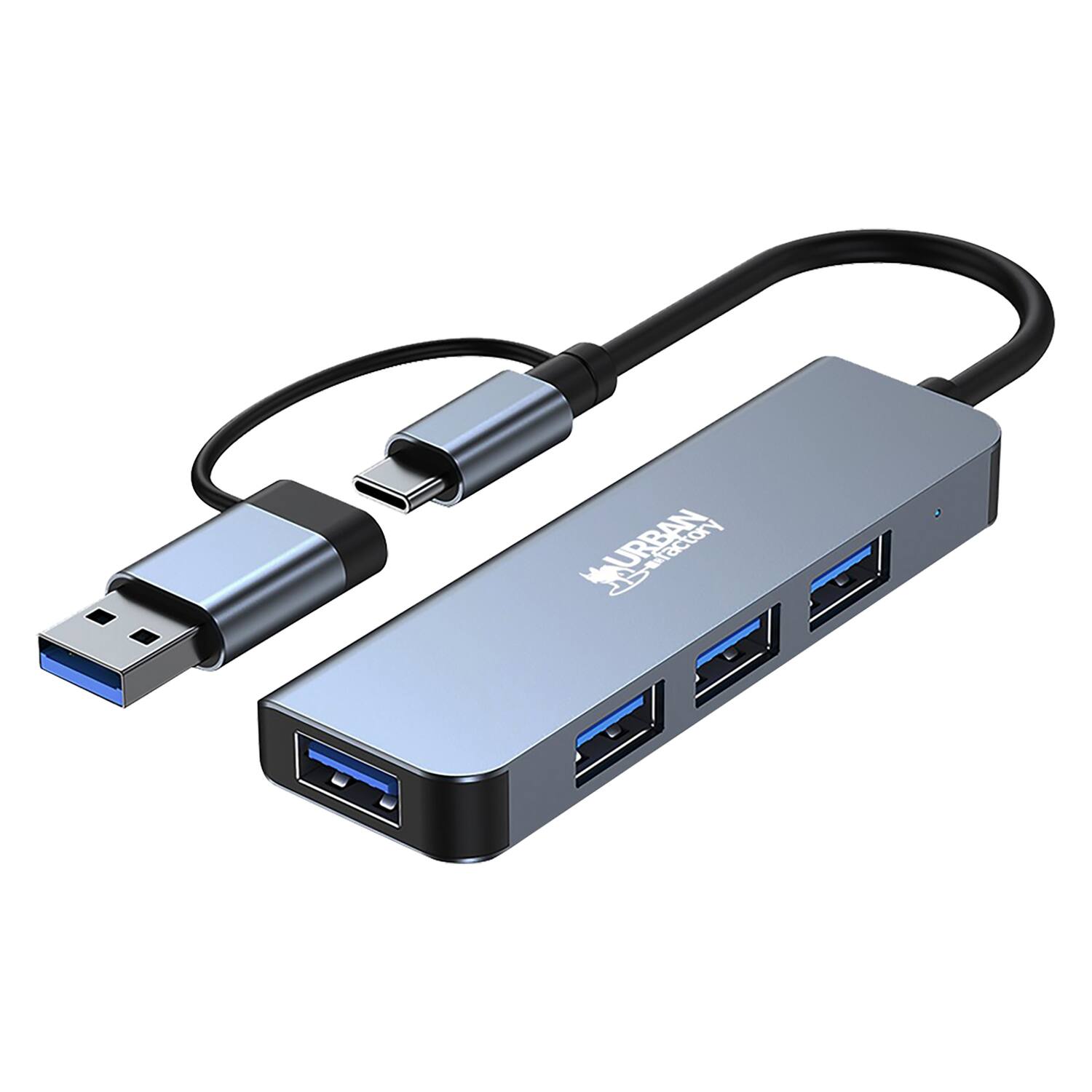 Left. Urban Factory - Urban Factory Mhc35uf Minee Dual Usb-a/usb-c 4-port Hub.