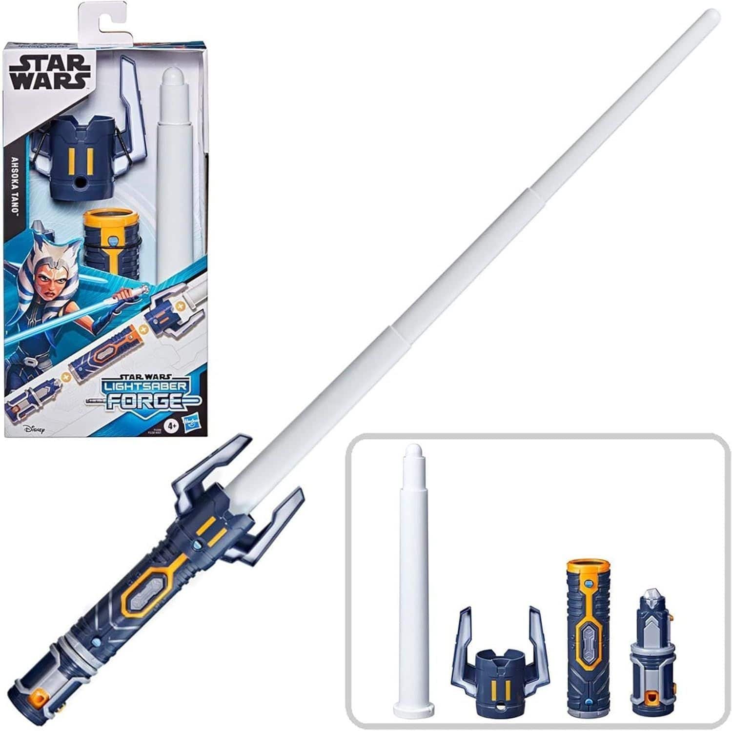 Hasbro - STAR WARS Lightsaber Forge Ahsoka Tano Extendable White Lightsaber