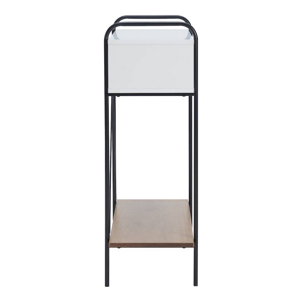 Alt View 2. Furniture of America - Shaye White 2-Shelf Wood Console Table - White.