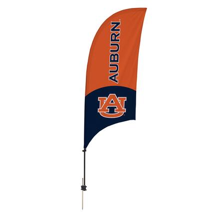Front. Victory Corps - Auburn Tigers 7.5' Logo Razor Feather Stake Flag - Orange.