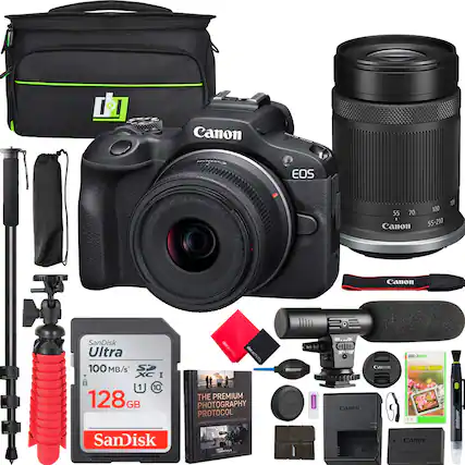 Canon RF-S18-45mm LENS F4.5-6.3 CANON IS STM
EOS
55 70 Canon
125 100 55-210
Canon
SanDisk Ultra 100 MB/s SD XC I 10 128GB SanDisk
decaphoto decaphoto, THE PREMIUM PHOTOGRAPHY PROTOCOL
facCopar
OFFA MO deco Canon Screen GUARD Canon 3.5 OHARGE - Canon BATTERY PALM C HOW VIT -
76900000
