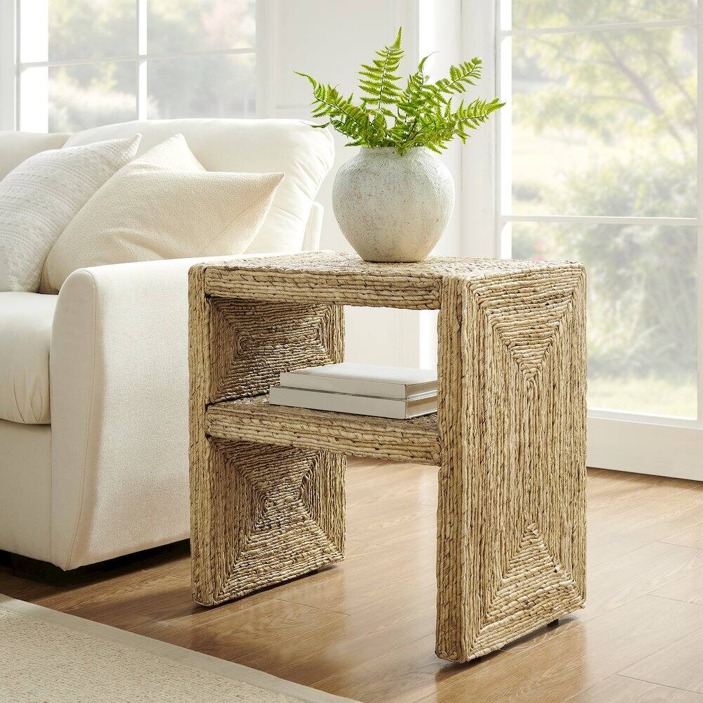 Alt View 4. Crosley Furniture - Marella End Table Banana Leaf - Banana Leaf.
