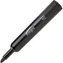 Integra - Permanent Chisel Markers Chisel Marker Point Black Ink Writing Drawing 12 / Box