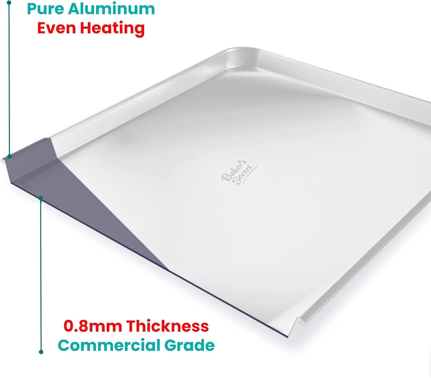 Pure Aluminum  
Even Heating  

0.8mm Thickness  
Commercial Grade