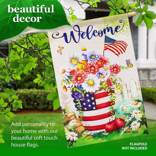 beautiful decor

Welcome

Add personality to your home with our beautiful soft touch house flags.

FLAGPOLE NOT INCLUDED