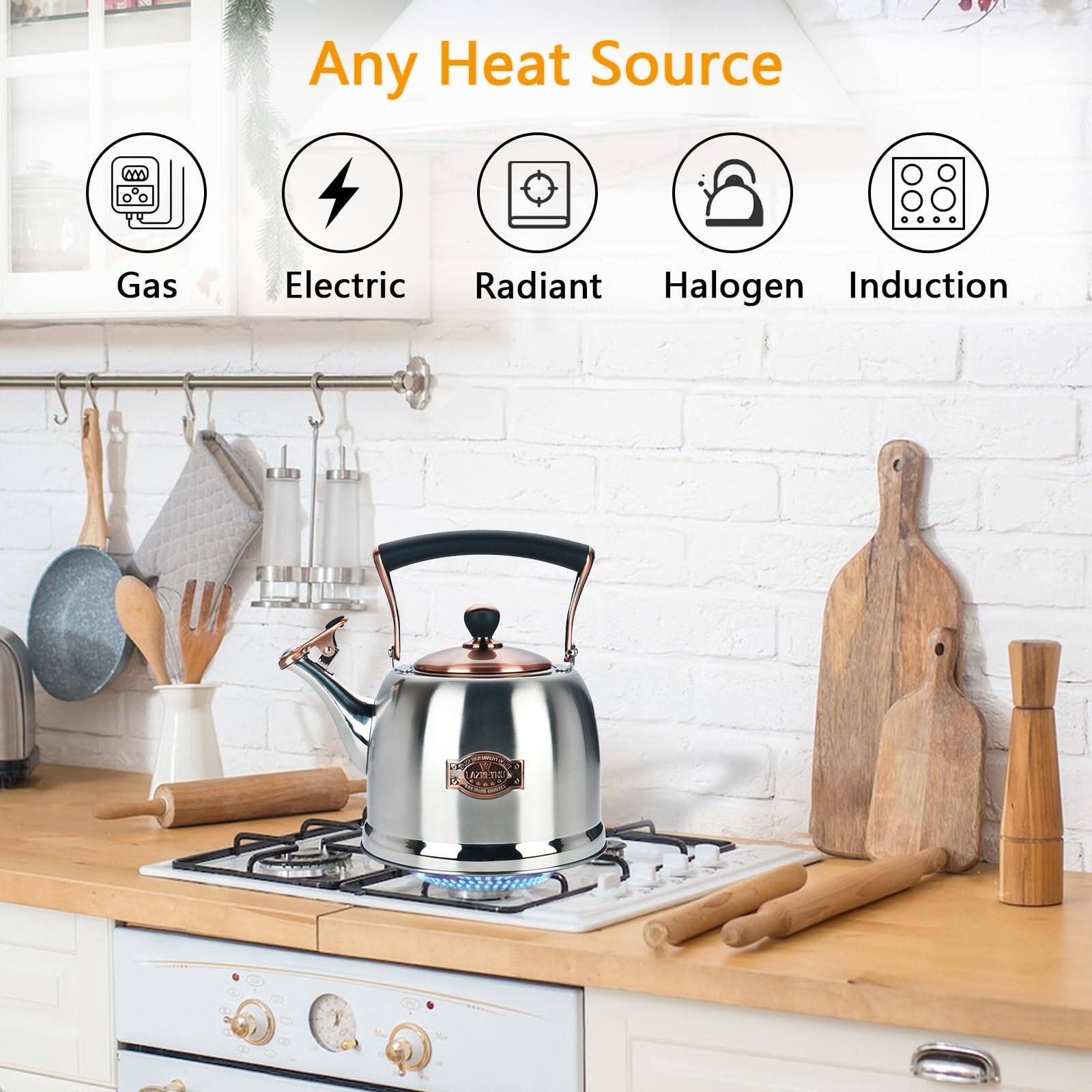 Any Heat Source

- Gas
- Electric
- Radiant
- Halogen
- Induction