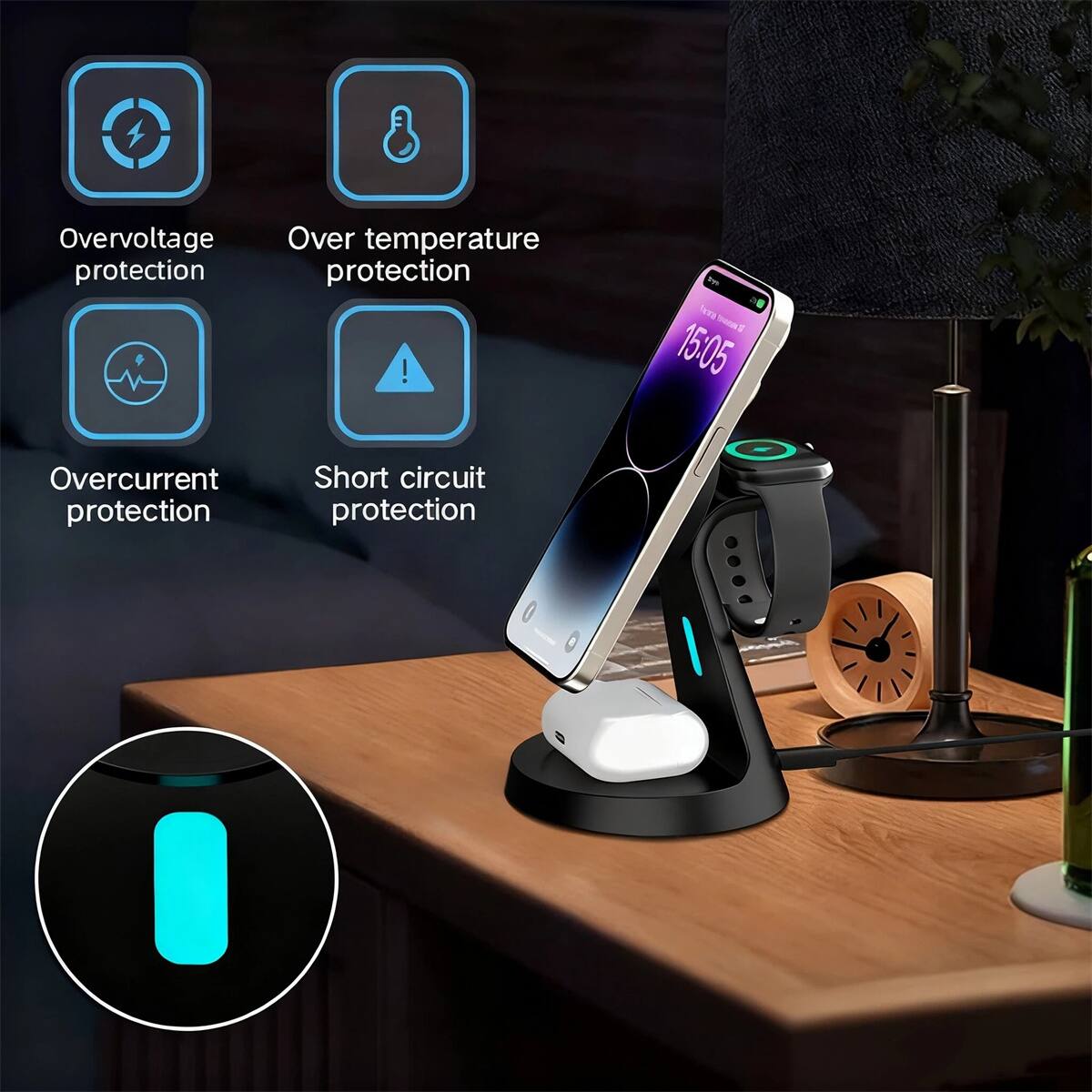Overvoltage protection  
Over temperature protection  
Overcurrent protection  
Short circuit protection