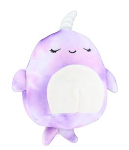 Kellytoy - Squishmallow 5 Inch Mini Sealife Plush | Nabila the Narwhal - Purple