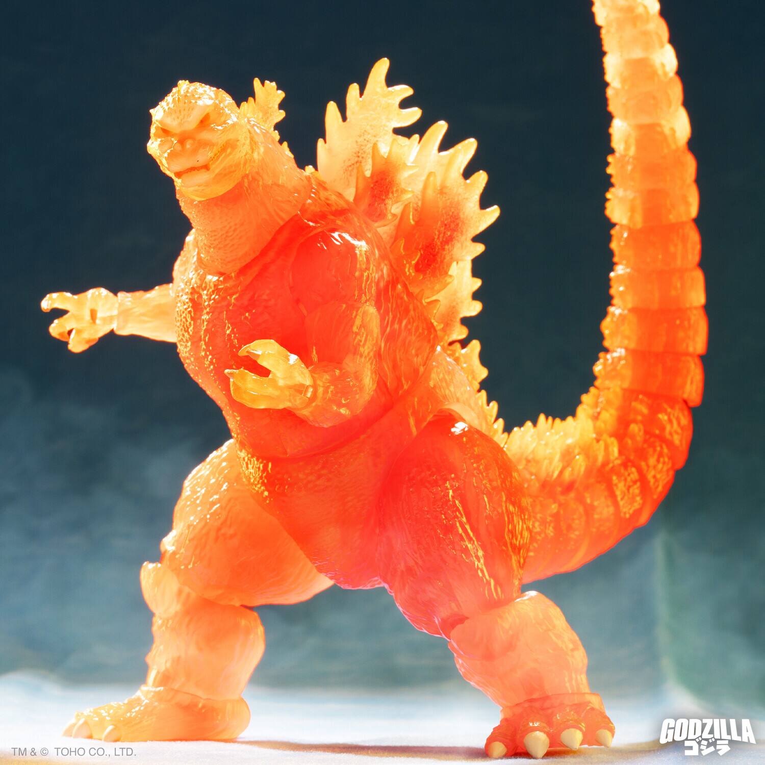 Super7 Toho Ultimates! Blazing Godzilla (1200° Clear Orange