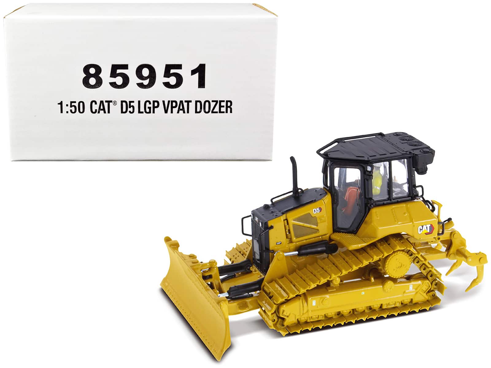 "CAT Caterpillar D5 LGP VPAT Track Type Tractor Dozer Yellow w/Operator ""High Line"" Series 1/50 Model by Diecast Masters" price history on PriceWatchPro
