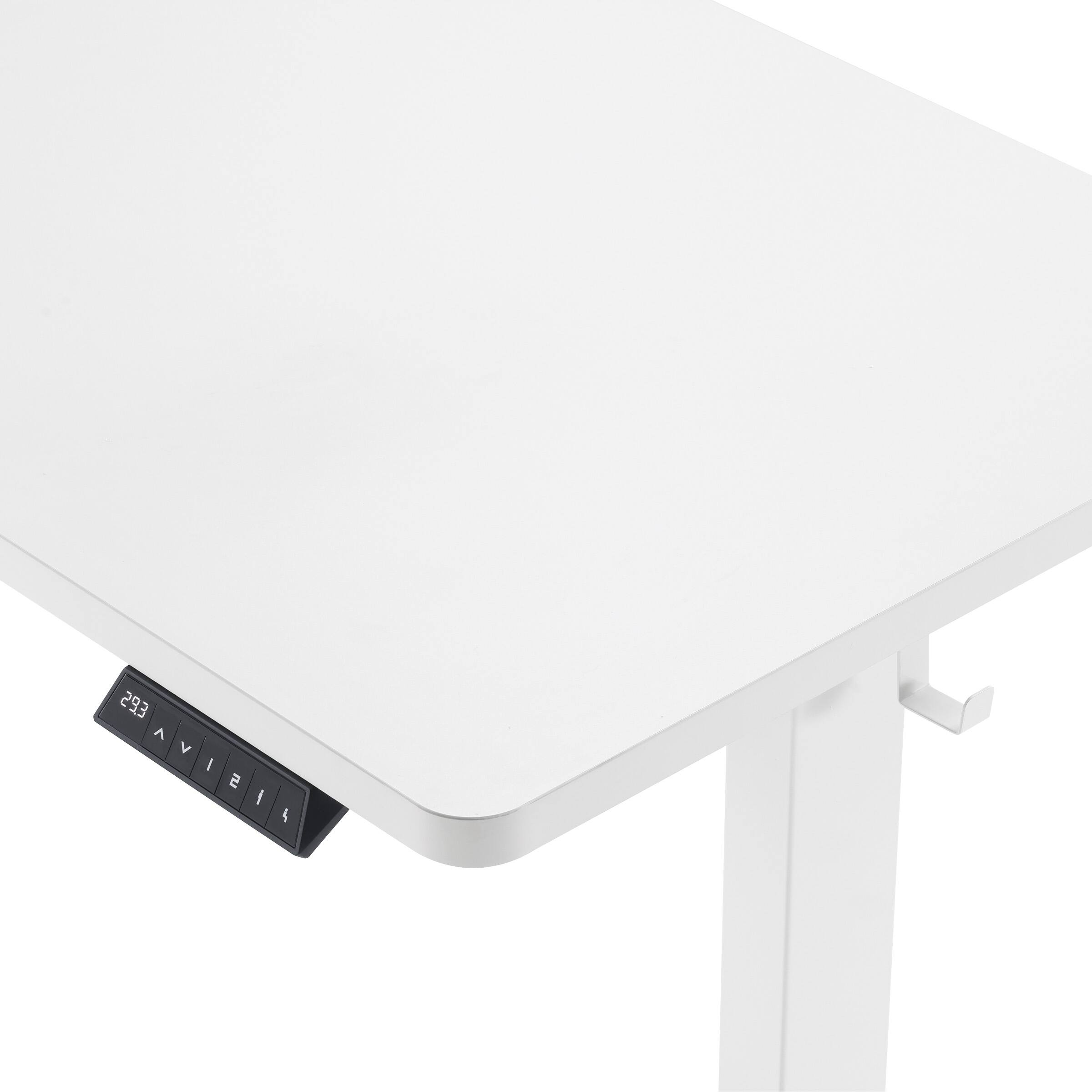 Alt View 4. OSP Home Furnishings - 59"W Sit to Stand Electric Desk - White.