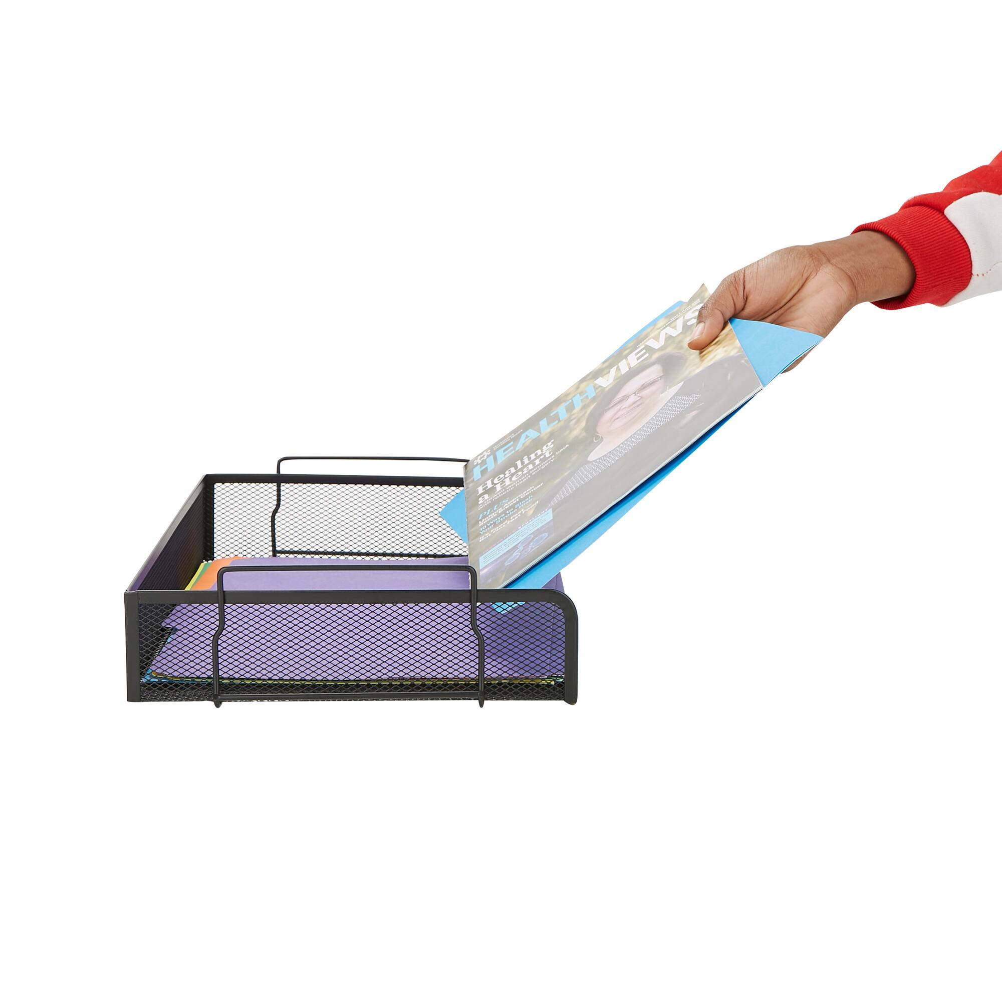 Alt View 19. Mind Reader - 4 Piece Set Stackable Metal - Black.