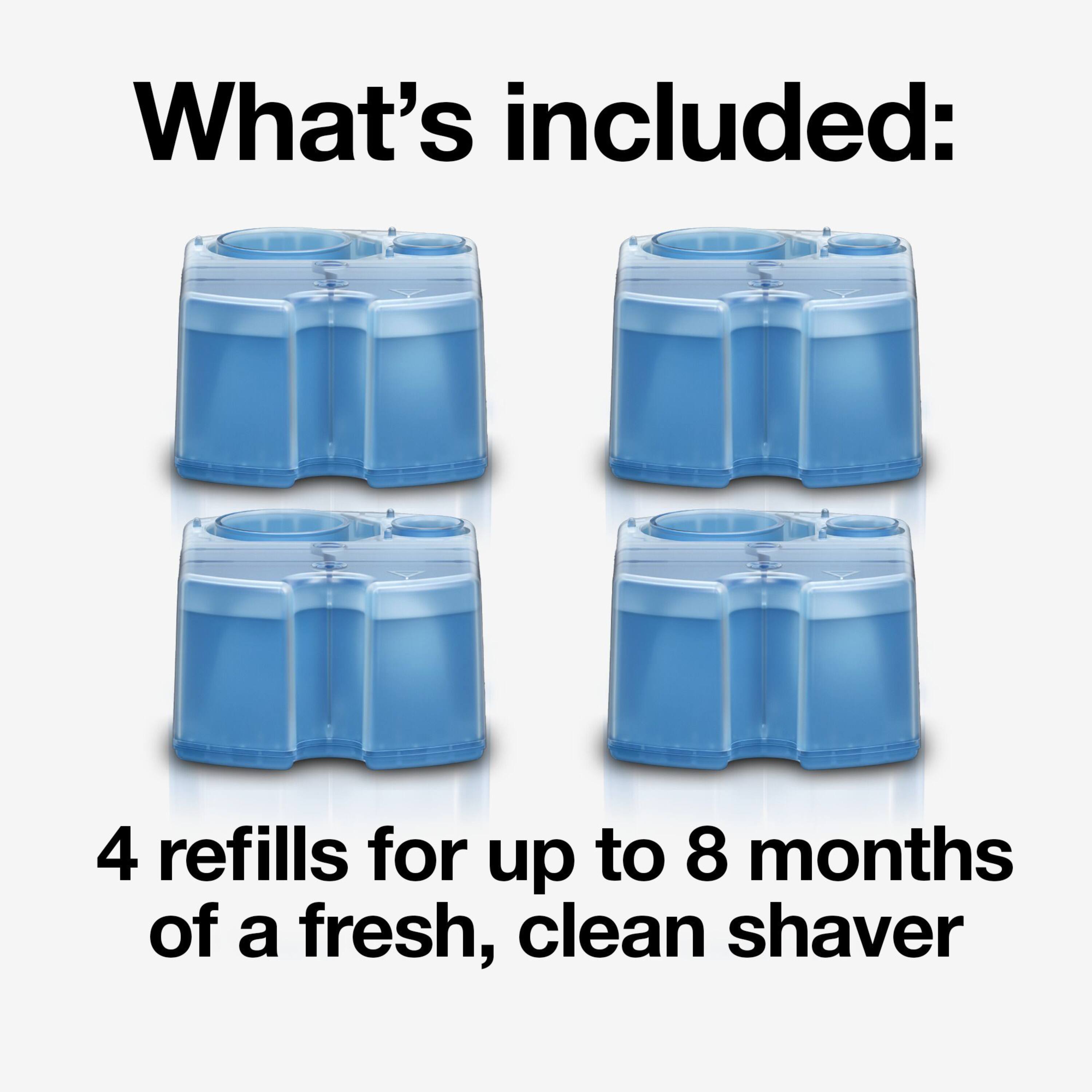 What's included:  
4 refills for up to 8 months of a fresh, clean shaver
