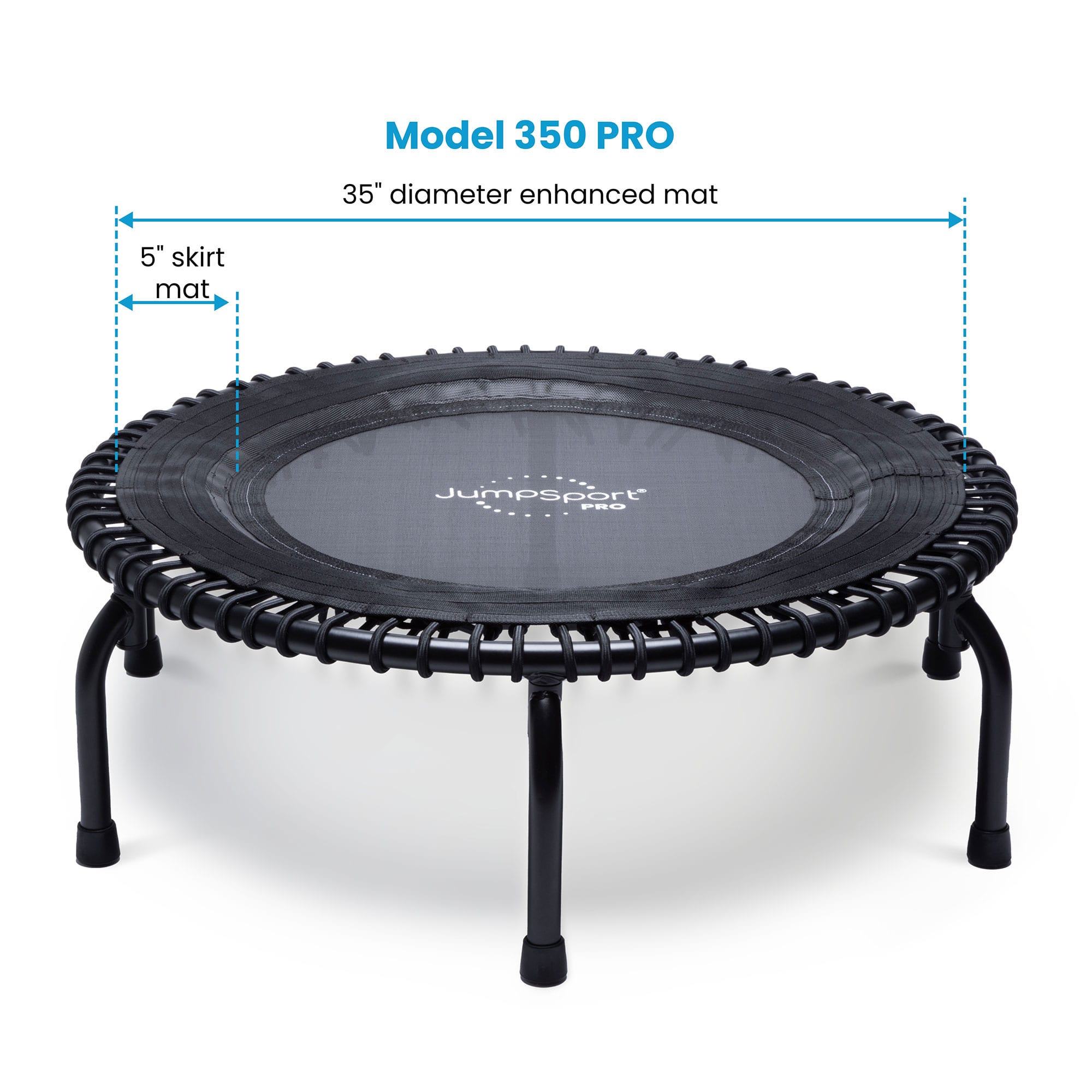 JumpSport 350 PRO Lightweight 39 Inch Adults Fitness Trampoline