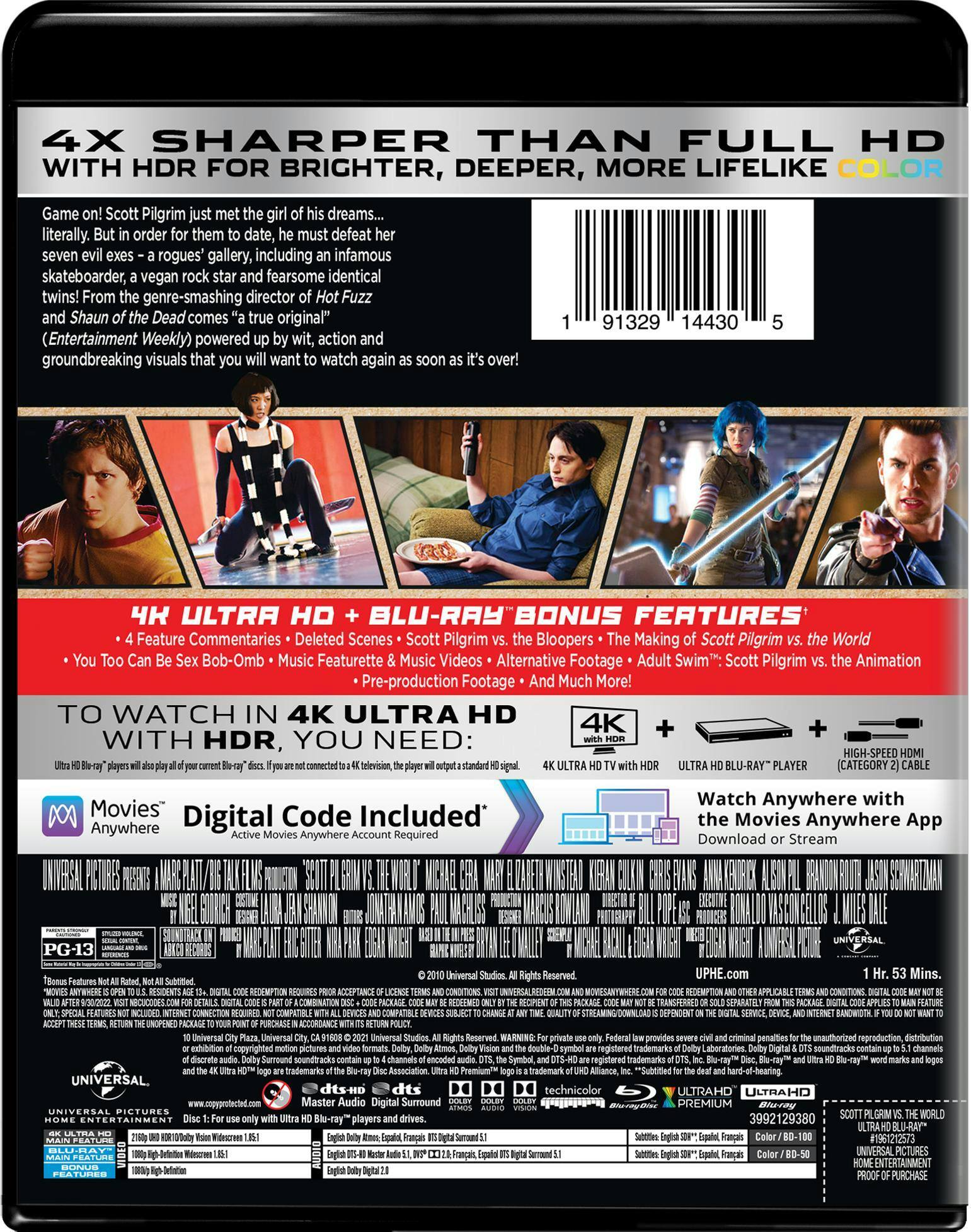 Back. Scott Pilgrim Vs. The World (4K Ultra HD + Blu-ray) [UHD].