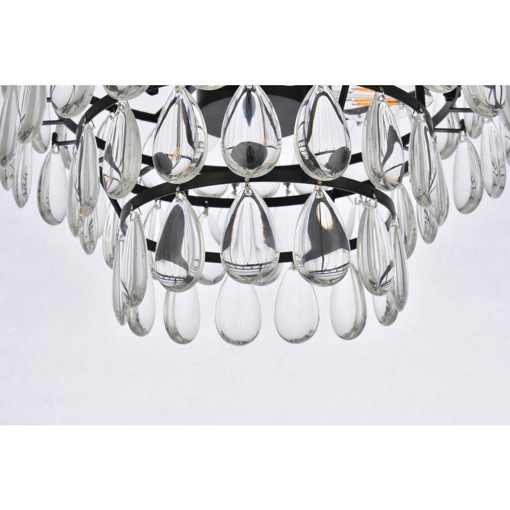 Alt View 3. Elegant Lighting - Mila 14 inch flush mount in black - Black.
