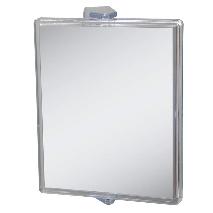 Front. Zadro - Fogless Swiveling Wall Mounted Shower Mirror with 2X Magnification & Suction Cups - Clear.