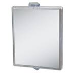 Front. Zadro - Fogless Swiveling Wall Mounted Shower Mirror with 2X Magnification & Suction Cups - Clear.