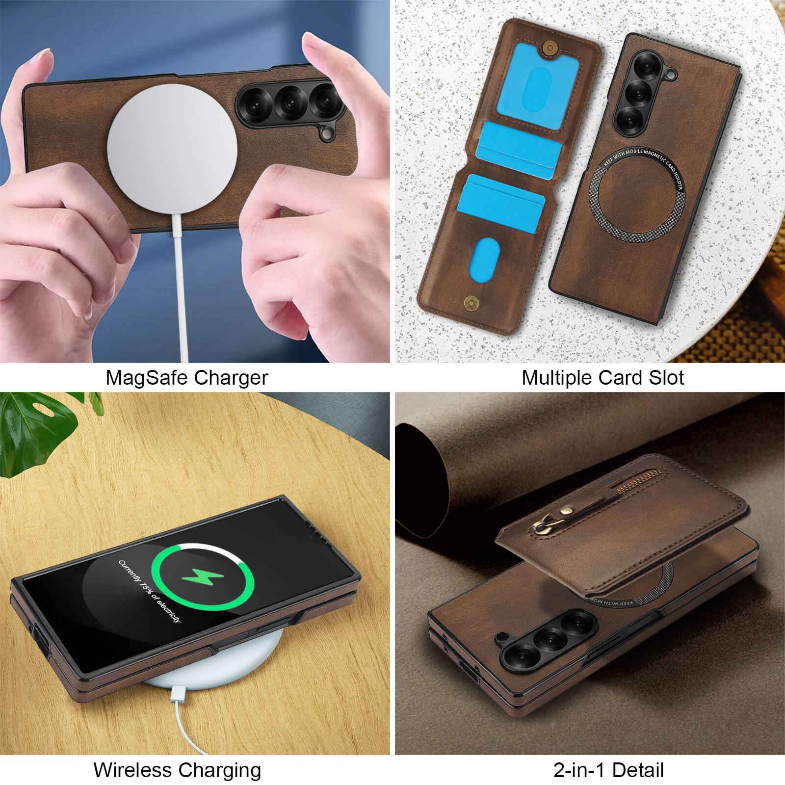 WTHMOL MUSILE - Mt HD wAs VOTek MagSafe Charger Multiple Card Slot N Currents x 75% of j adds Wireless Charging 2-in-1 Detail
