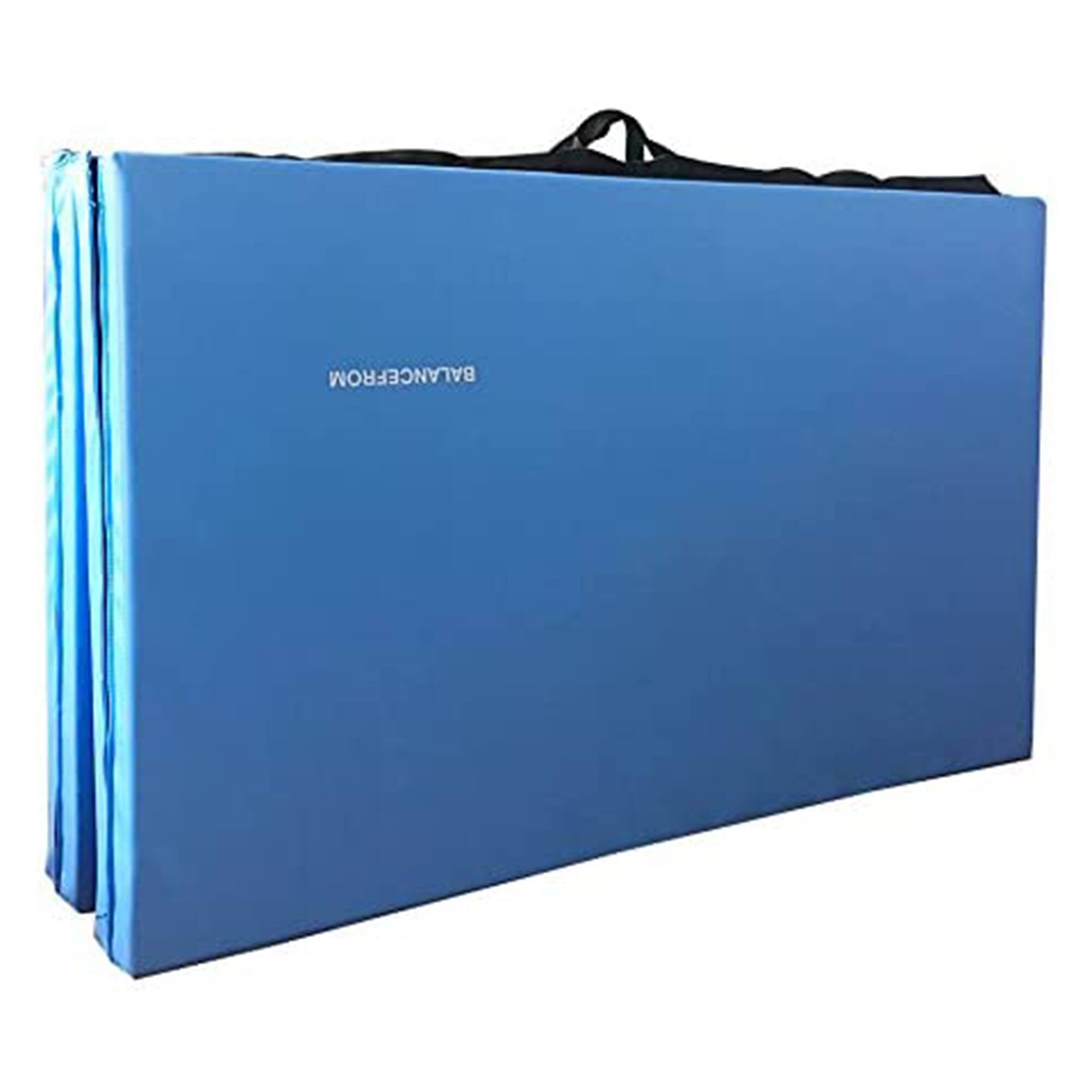 Alt View 7. BalanceFrom Fitness - BalanceFrom Fitness 120 x 48" All Purpose Folding Gymnastics Exercise Mat, Blue - Blue.