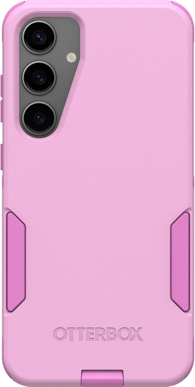 Left. OtterBox - OtterBox - Commuter Series Hard Shell for Samsung Galaxy S24+ - Run Wildflower (Pink).