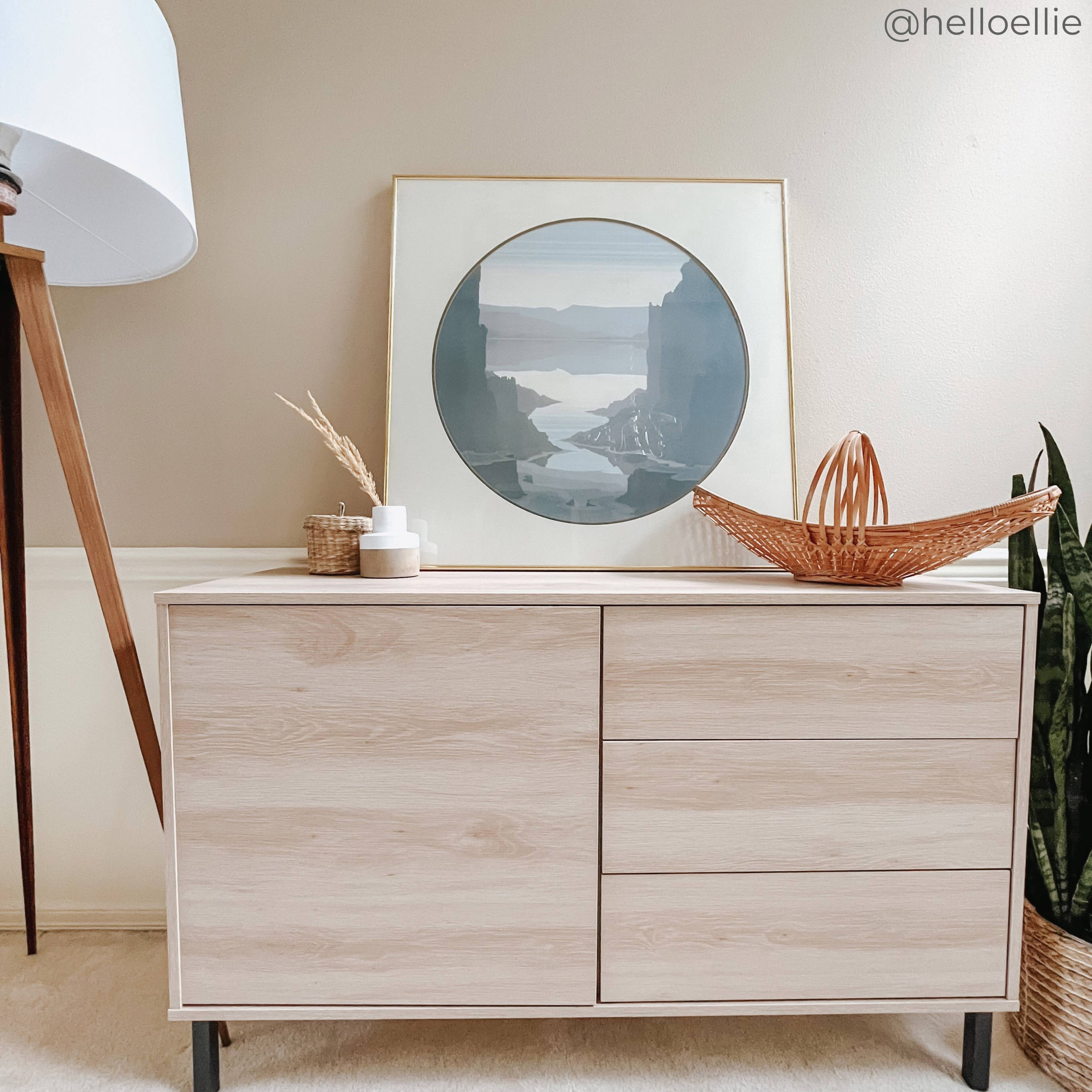 Alt View 2. Teamson Home - Cairo Industrial-Chic Mid-Century Modern 1 Door, 2 Shelf, 3 Drawer Storage Sideboard - Brown.