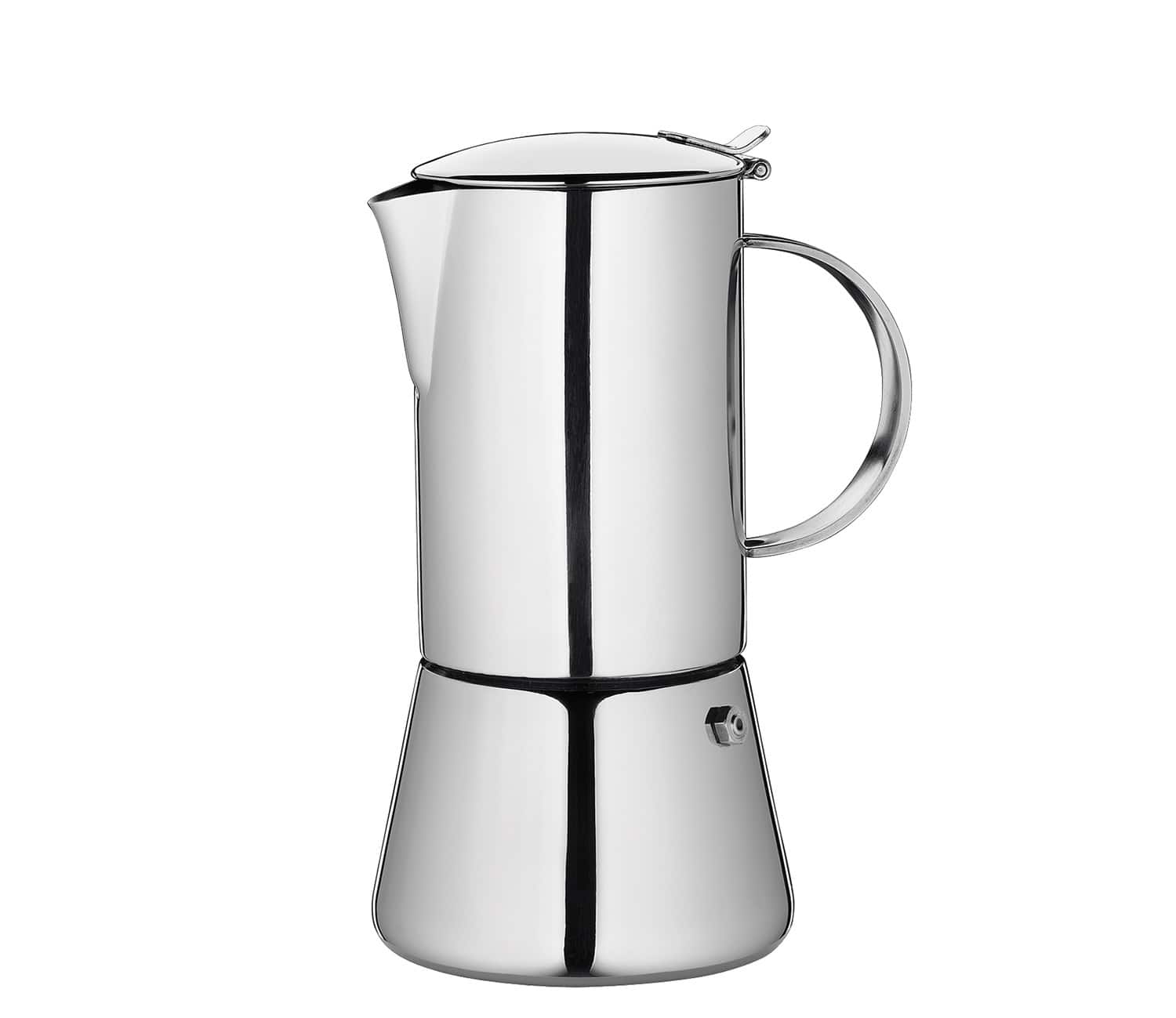 Cilio - Aida Stainless Steel Stovetop Espresso Maker, Polished Stainless, 22 Oz - Silver