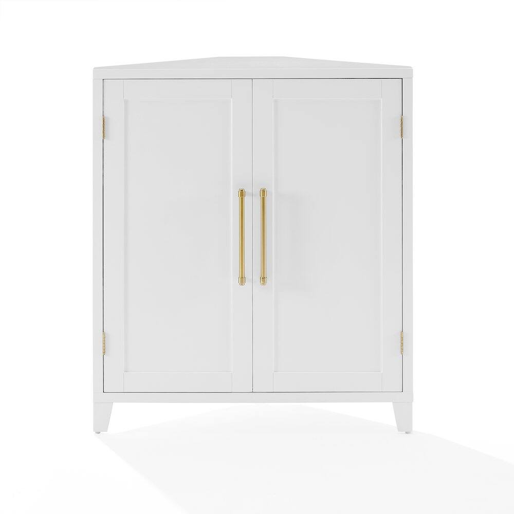 Alt View 2. Crosley Furniture - Roarke Stackable Corner Kitchen Storage Pantry - White.