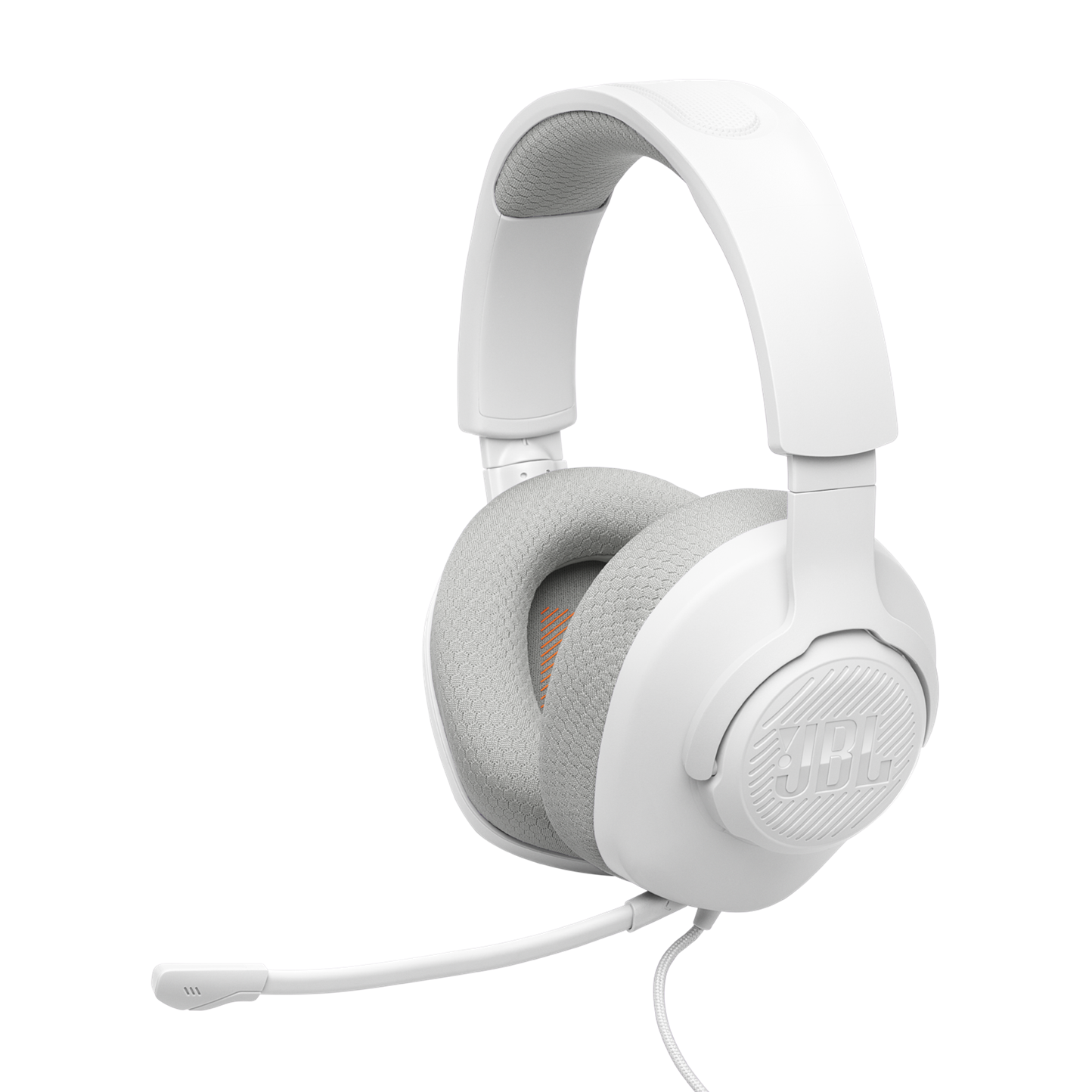 Alt View 2. JBL - JBL Quantum 100M2 Over Ear Gaming Headphones (White) - White.