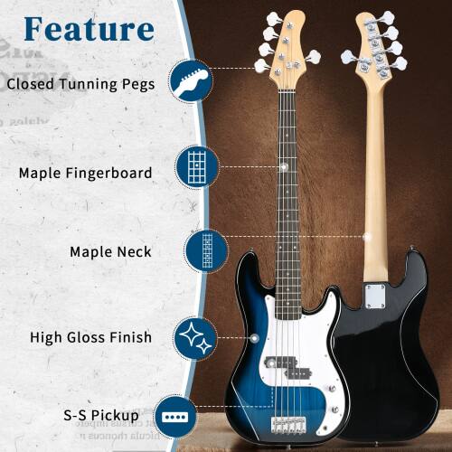 Feature

- Closed Tuning Pegs
- Maple Fingerboard
- Maple Neck
- High Gloss Finish
- S-S Pickup