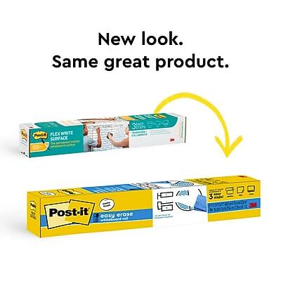 New look. Same great product.

Post-it Flex Write Surface
3M Easy Erase Whiteboard Roll
3 Steps