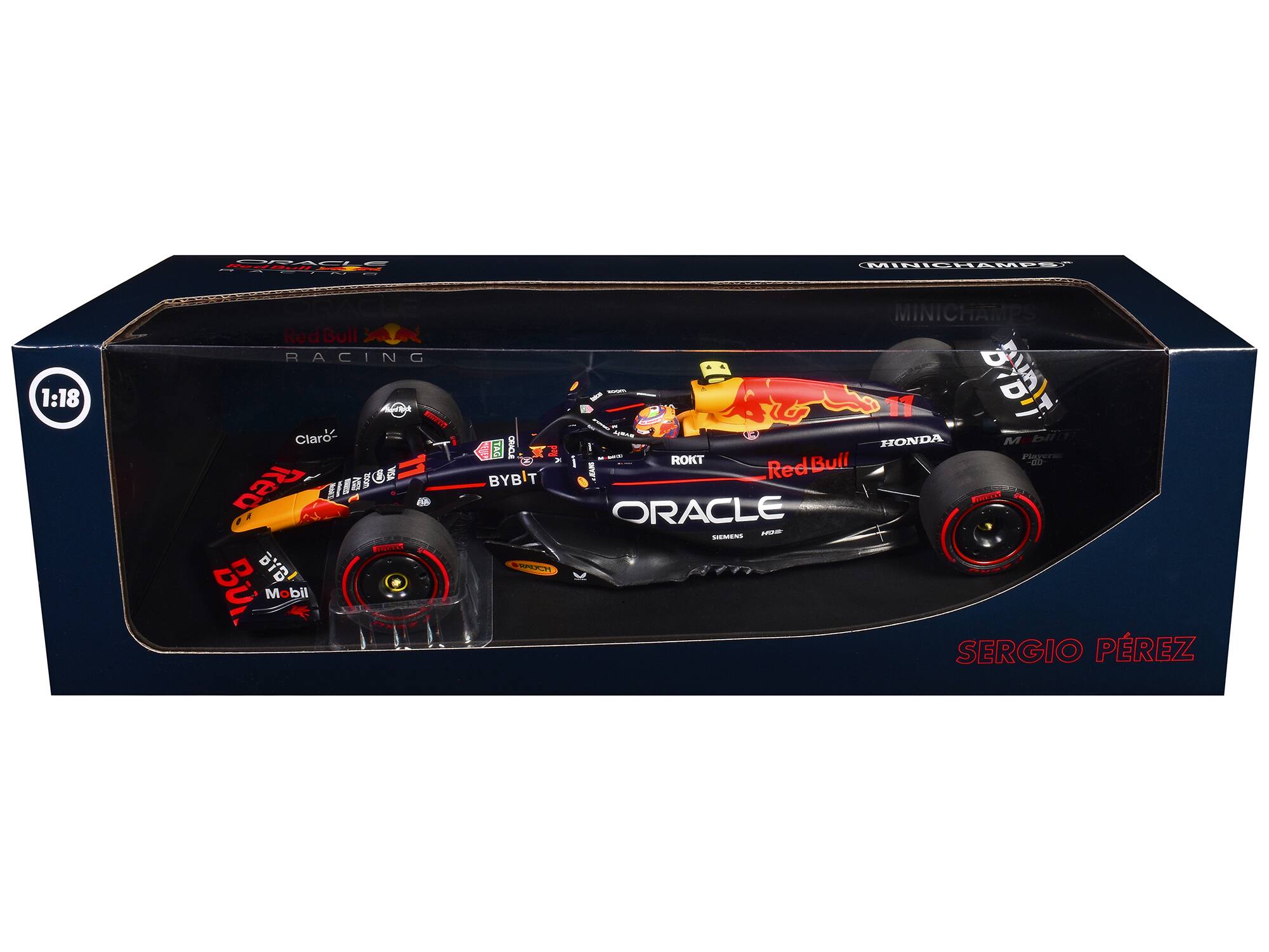 1:18 Red Bull Racing AC - Claro d Red Bull Racing - MINICHAMPS - BYBIT 1:18 Red Bull Racing - Oracle - Sergio Pérez