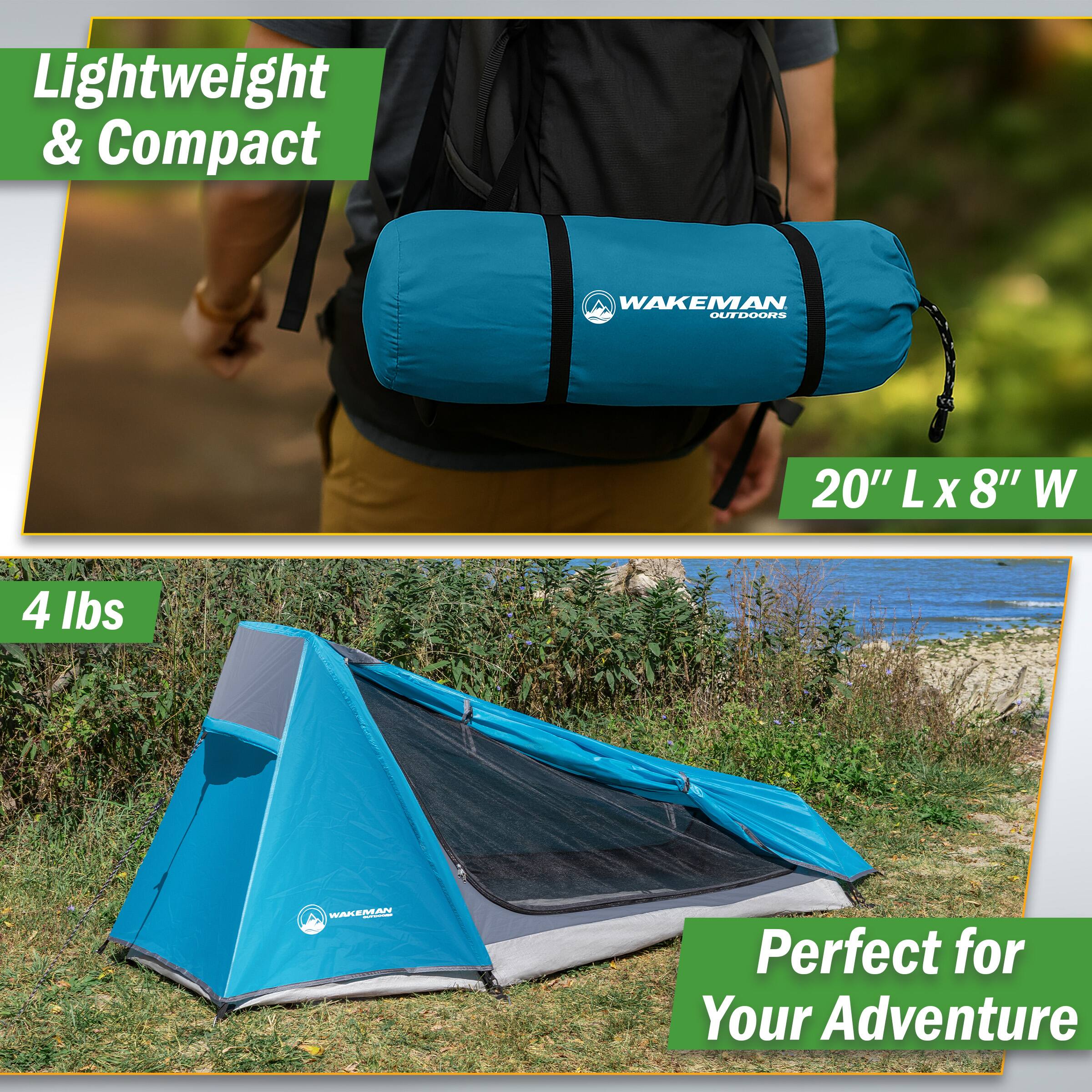 Lightweight & Compact  
WAKEMAN OUTDOORS  
20" L x 8" W  
4 lbs  
Perfect for Your Adventure