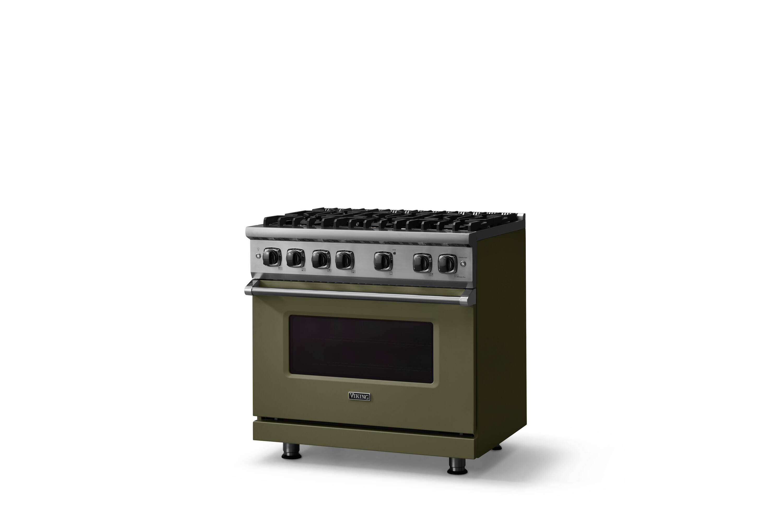 Angle. Viking - 36"W./24"D. 5.1 Cu. Ft.  Gas Sealed Burner Range-6 Burners-Martini-LP - Martini.