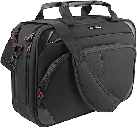 Front. Vulpecula Spade - Laptop Bag 15.6 Inch Laptop Briefcase Laptop Messenger Bag Water Repellent Computer Case Laptop Shoulder Bag - Blackred.