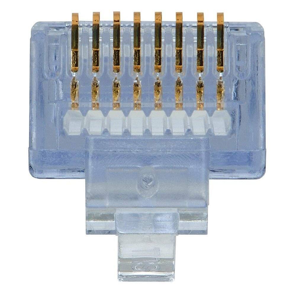 Angle. ACJPR - RJ45 Cat5/Cat5e Connectors 1000-Pack, 8P8C Modular Network Cable Ends.