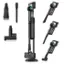 Angle. JIGOO - V700 Cordless Stick Vacuum Cleaner w/ All-In-One Clean Station, 215AW Suction Power for Multi-Surface, Long Run Time - Gray.