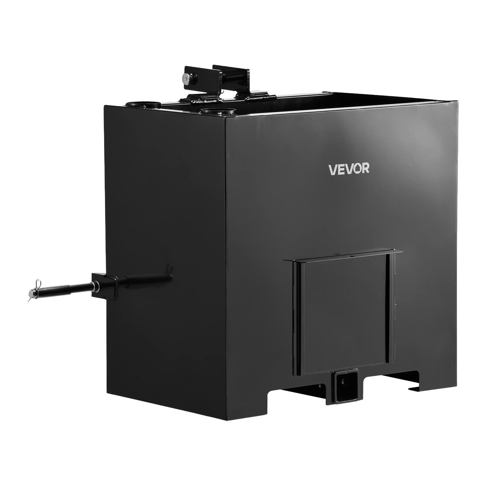 Alt View 5. VEVOR - Ballast Box,3-Point Category 1 Tractor Ballast of 800 lbs Capacity, with Standard 2 Inch Hitch Receiver,Heavy-Duty Steel - Black.