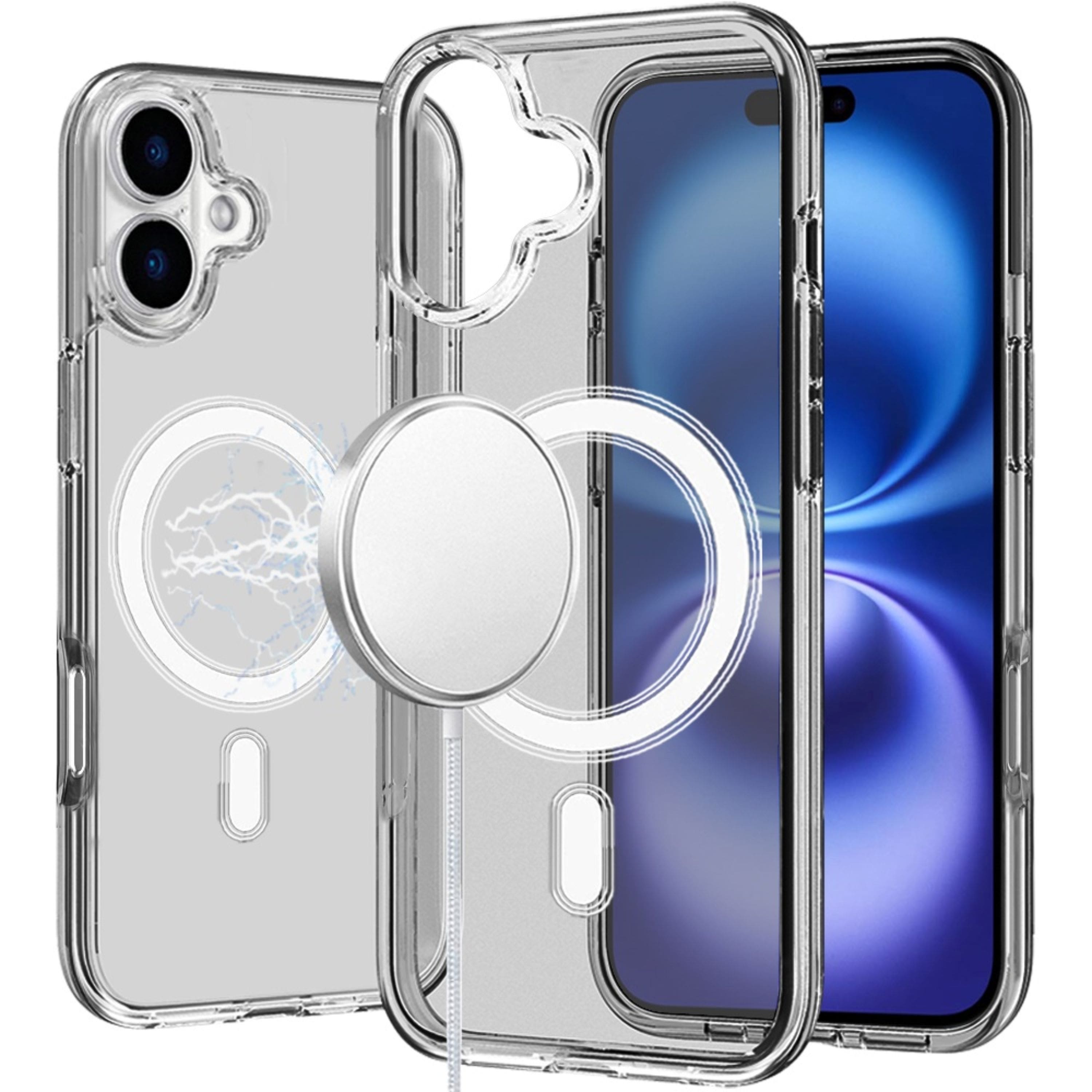 Kitcheniva - Magnetic Circle Thick Translucent Cover Plus Tempered Glass For iPhone 17 Smoke - Gray price history on PriceWatchPro