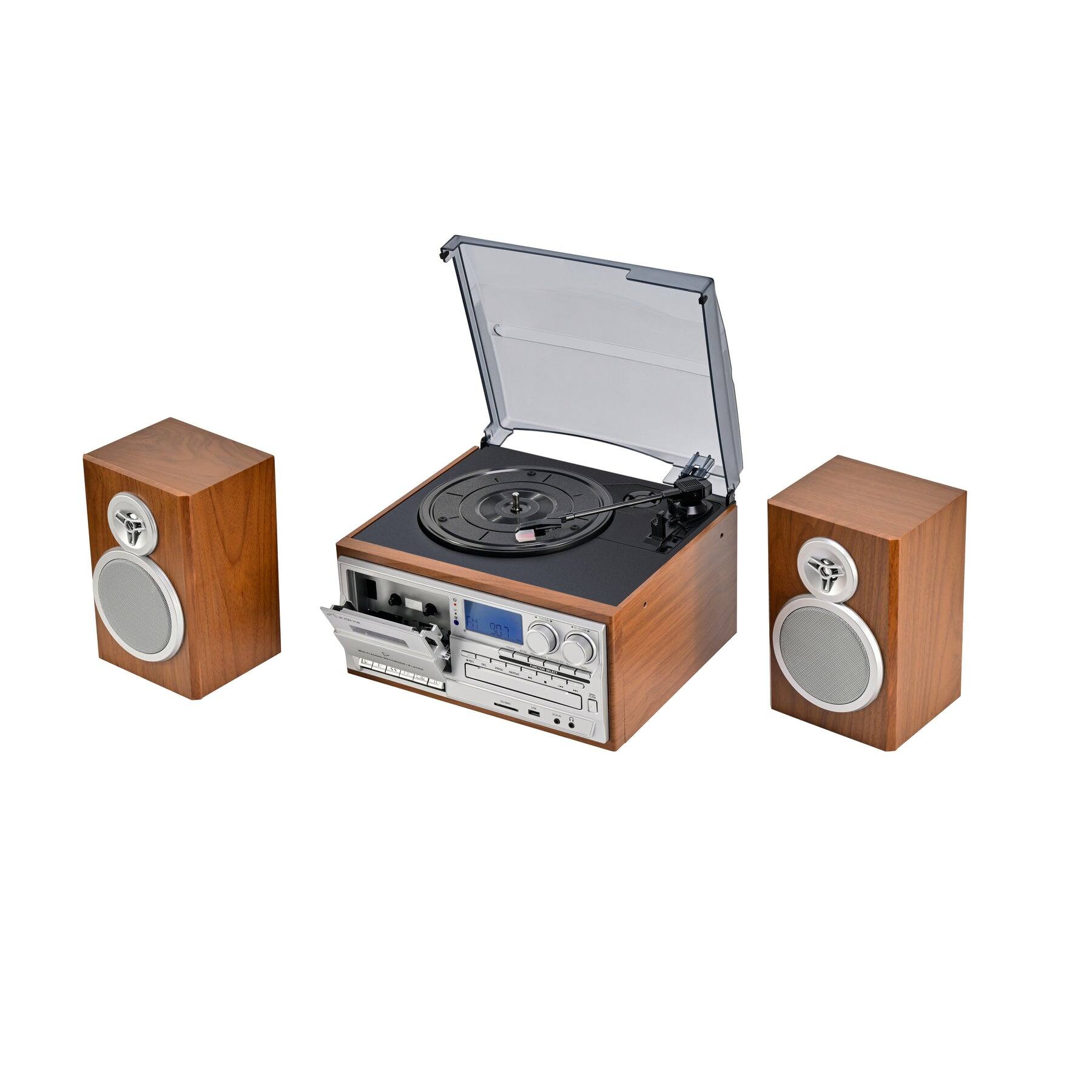 Alt View 4. Victor - Wells 8-in-One Turntable Music Center with AudioStream™.