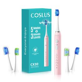 COSLUS - CX30 Sonic Electric Toothbrush for Kids & Adults,5 Modes 3 Intensity Levels for Sensitive Teeth & Braces