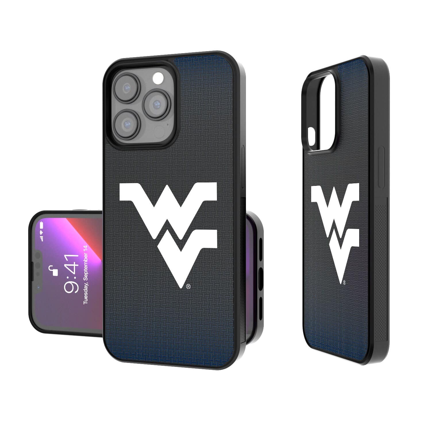 Keyscaper - NCAA - West Virginia Mountaineers Linen Logo iPhone Bump Case - 15 Plus - Black price history on PriceWatchPro