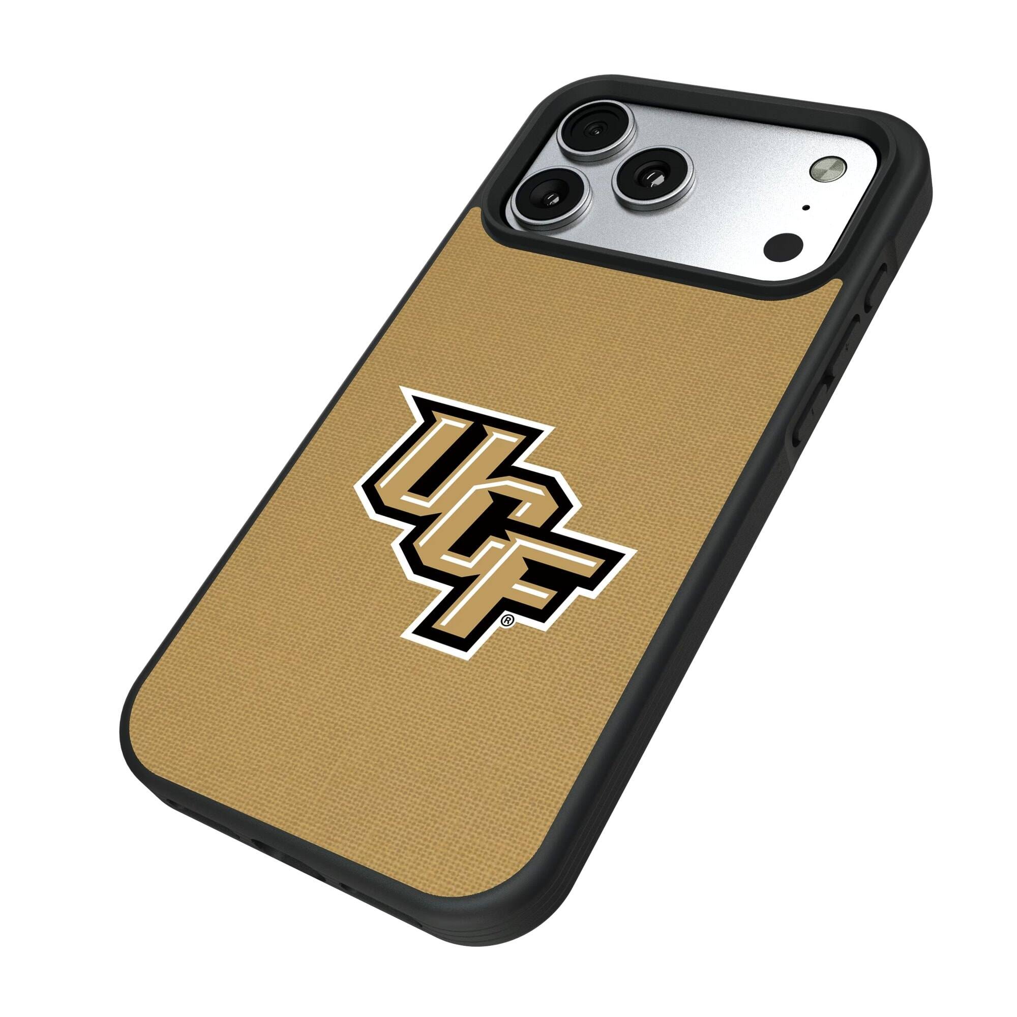 Alt View 1. Keyscaper - UCF Knights iPhone Solid Design Bump Case - 15 Plus - Multicolor.