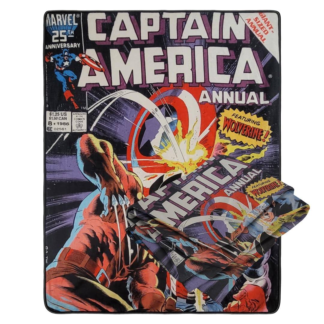Bazillion Dreams - Refurbished Excellent - Captain America x Wolverine Blanket - Multicolor