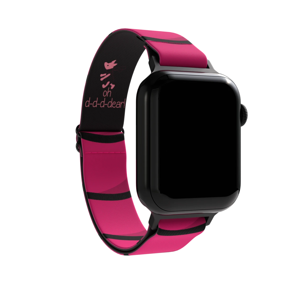 Angle. ZOX - Oh Dear Piglet NFC Smartwatch Band, 42/44/45/49mm - Pink.