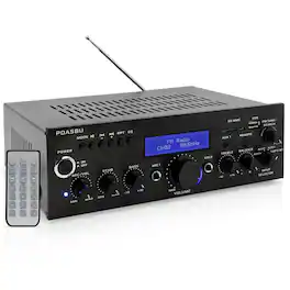 Pyle - Bluetooth Home Stereo Amplifier Receiver - Black